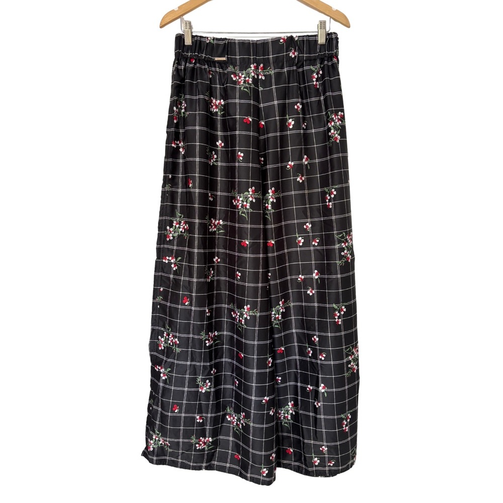 Made by Me: Wide Leg High Waisted Palazzo Pants Medium/Large Black Red